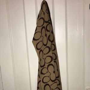 Brown Coach scarf, reversible.